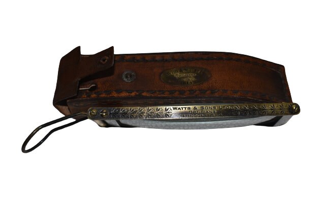 Watts and Sons Ltd. Opticians London 1814 Brass Magnifying Glass With Leather Case Antique Replica