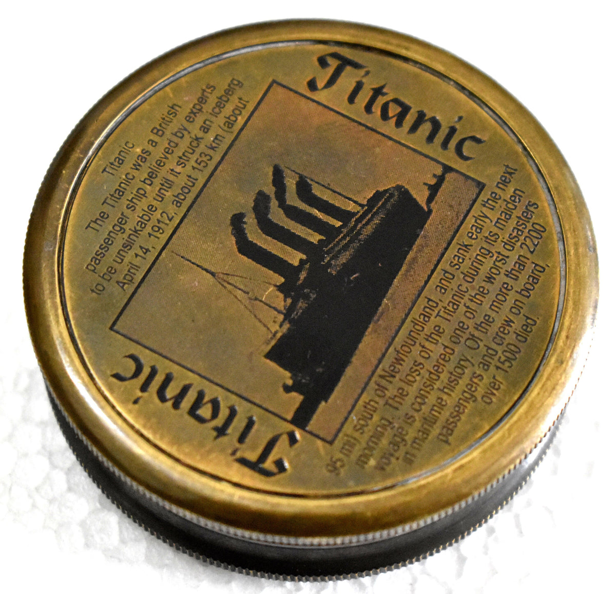 Antique Titanic History Compass Solid Brass 3 inch Round Shape Compass Replica Collectible Gift