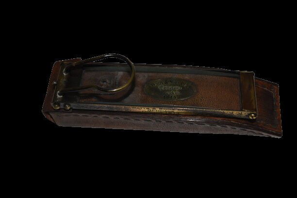 Watts and Sons Ltd. Opticians London 1814 Brass Magnifying Glass With Leather Case Antique Replica