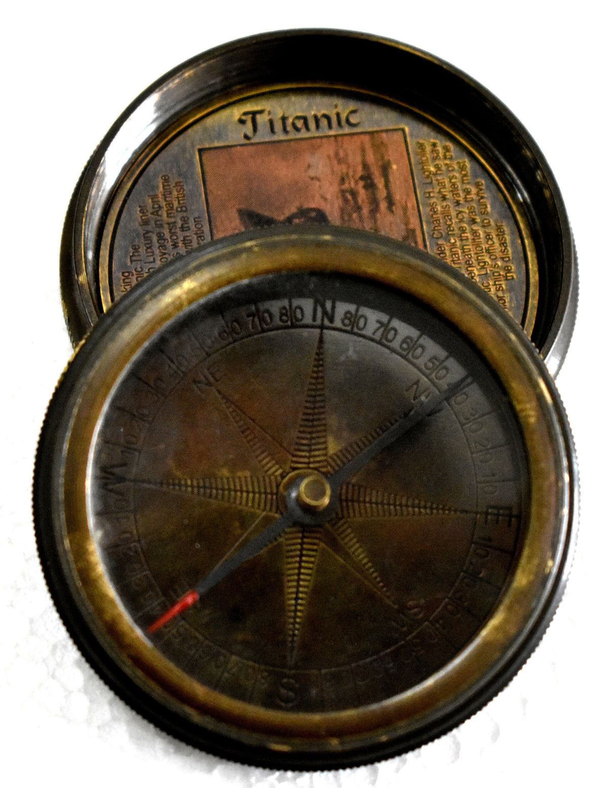 Antique Titanic History Compass Solid Brass 3 inch Round Shape Compass Replica Collectible Gift