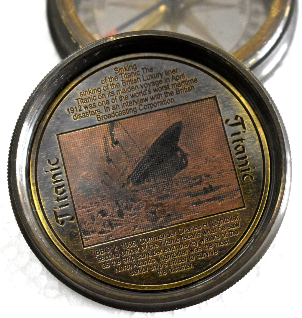 Antique Titanic History Compass Solid Brass 3 inch Round Shape Compass Replica Collectible Gift