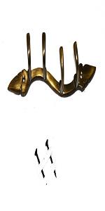 4 Vintage Style Coat Hooks, Wall Mounted Brass Hooks for Hanging Coat, Jacket, Towel, Hats, Brass Hook for Bedroom, Living Room Bathroom